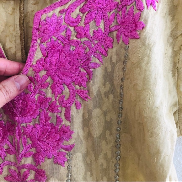 Casual Muslim Indian Embroidered Mini Dress - Picture 5 of 8